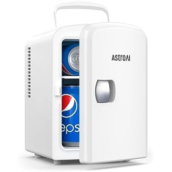 AstroAI Mini Fridge, 4 Liter/6 Can AC/DC Portable Thermoelectric Cooler