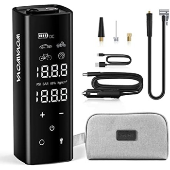 WOVAWOVA Tire Inflator Portable Air Compressor,12000 mAh Air Pump,150PSI