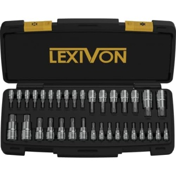 LEXIVON Master TORX Bit Socket Set, Premium S2 Alloy Steel | Complete 34-Piece