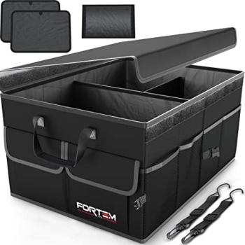 FORTEM Car Trunk Organizer, Car Storage Organizer, Collapsible Multi Compartment
