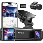 REDTIGER Dash Cam Front Rear, 4K/2.5K Full HD Dash Camera for Cars, Free 32GB